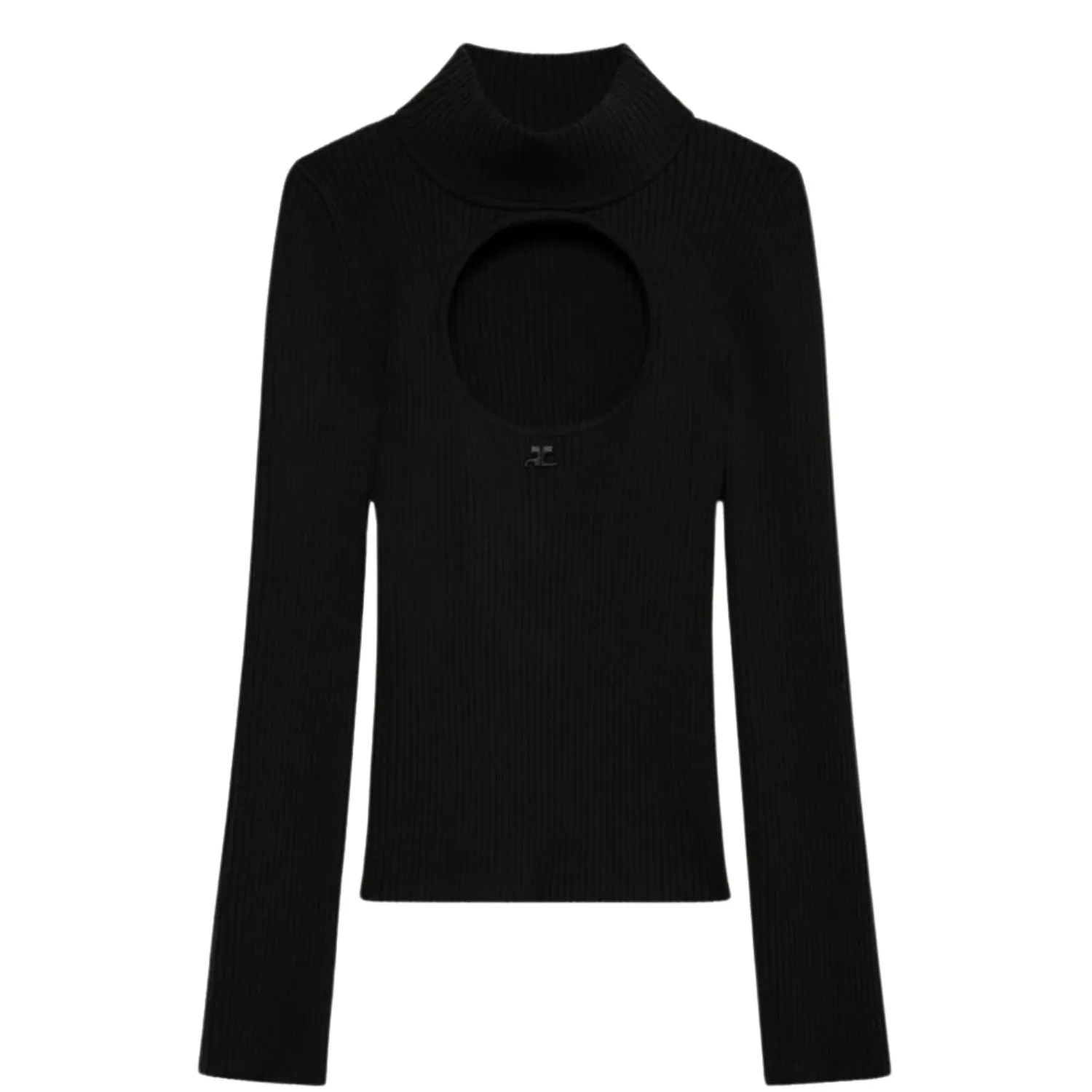 Courreges  |Casual Style Rib Street Style Long Sleeves Plain