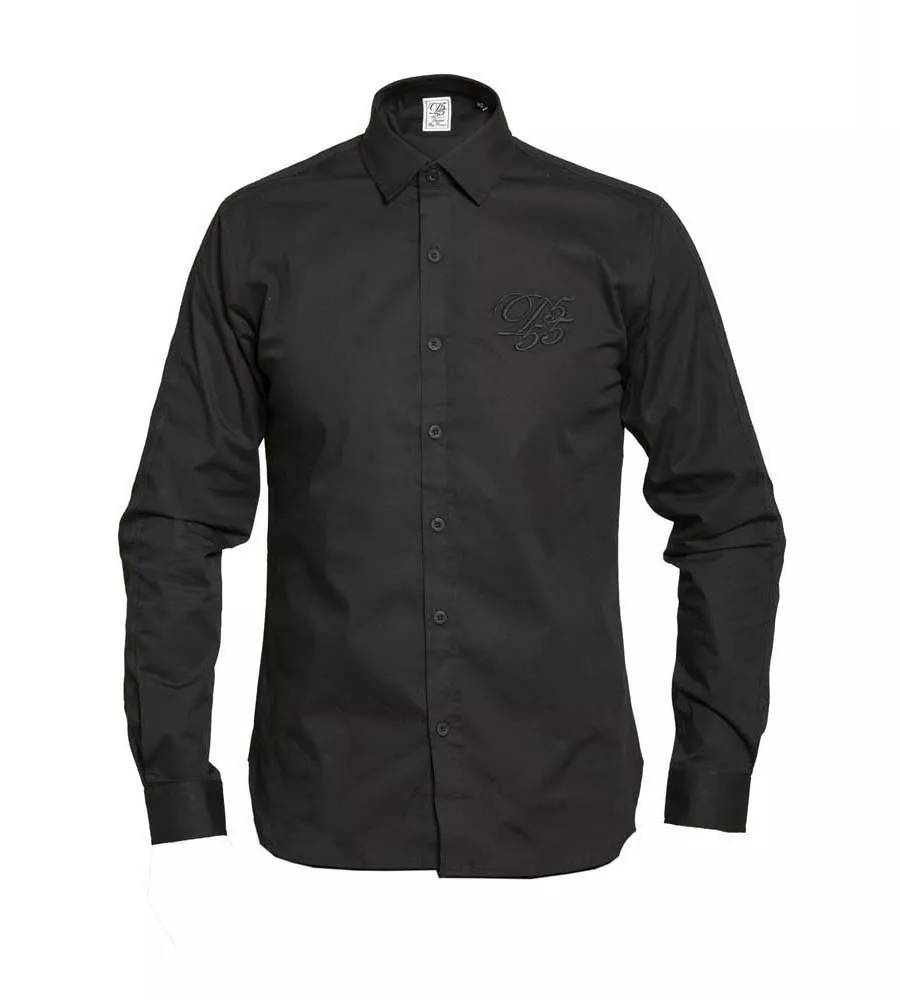 D555 Big Mens Couture Long Sleeve Stretch Shirt With Taping On Sleeves (MICHAEL)