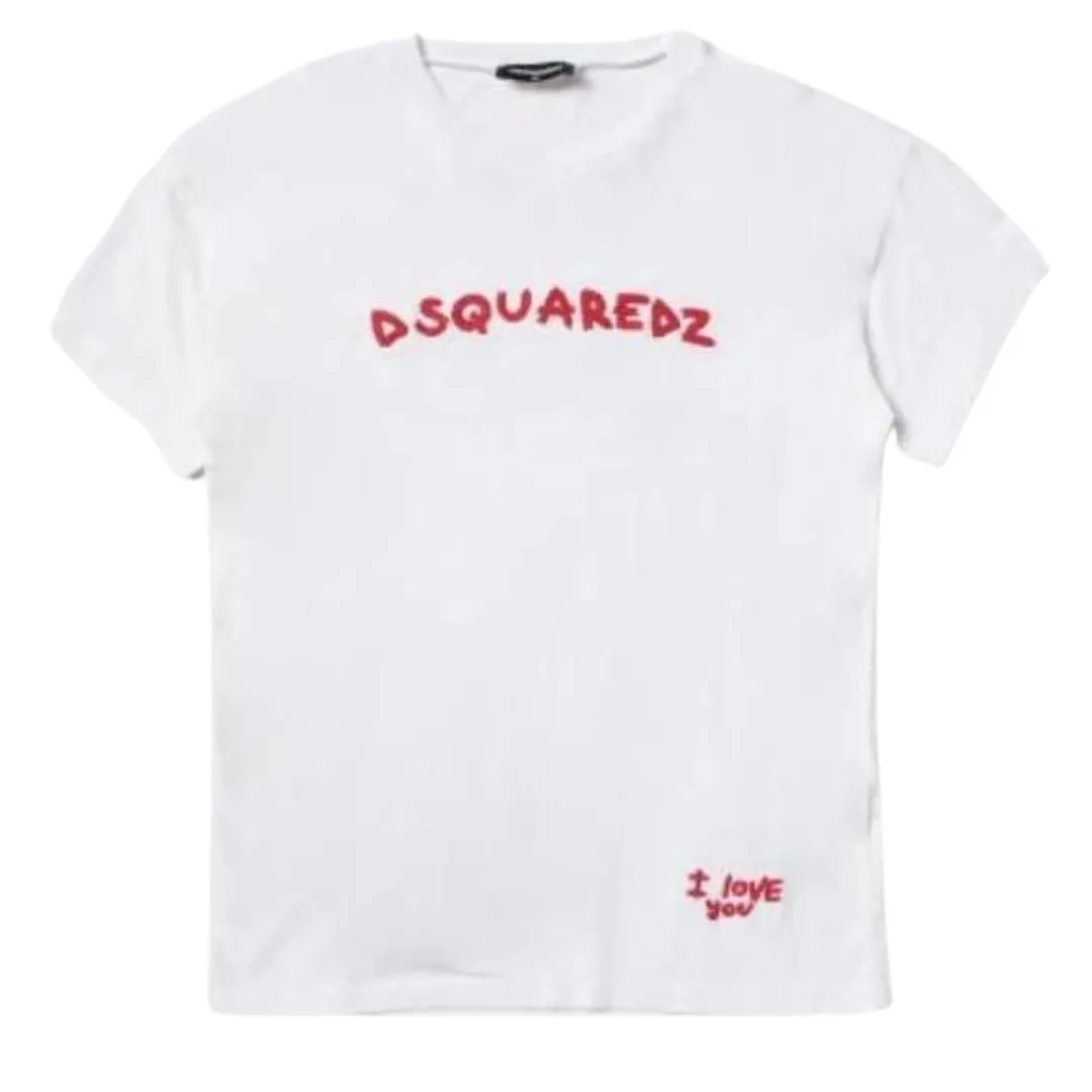 Dsquared2 T-Shirt Logo I Love You White