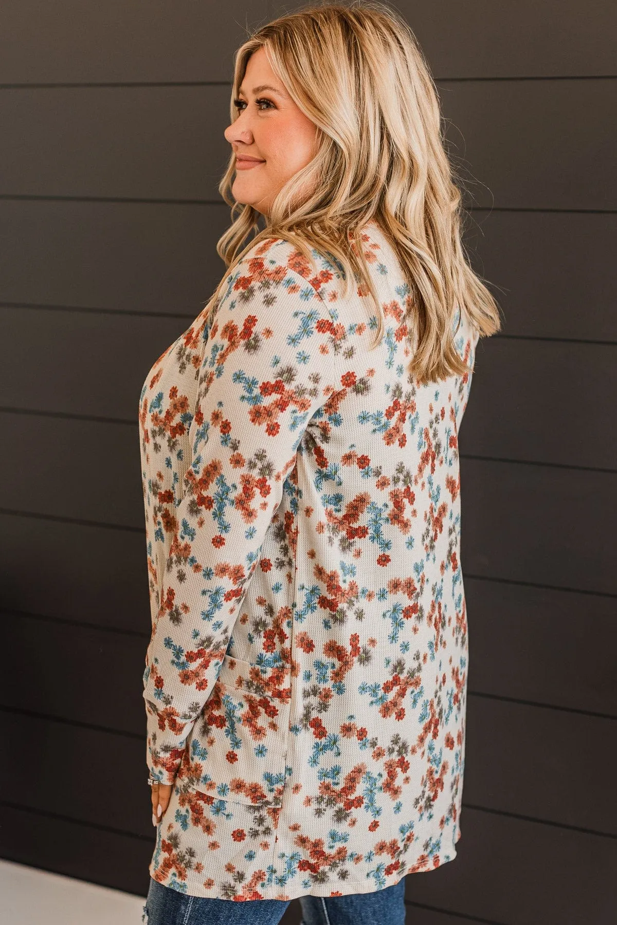 Fate Would Have It Floral Cardigan- Natural