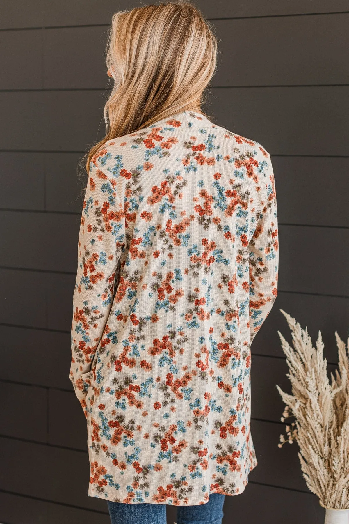 Fate Would Have It Floral Cardigan- Natural