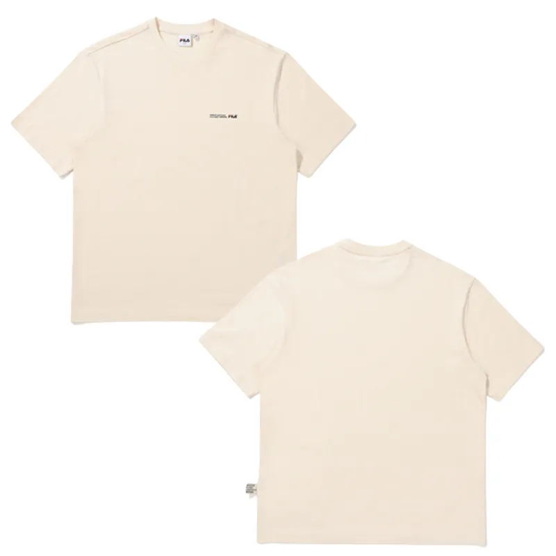 FILA  |Unisex Street Style Plain Cotton Short Sleeves