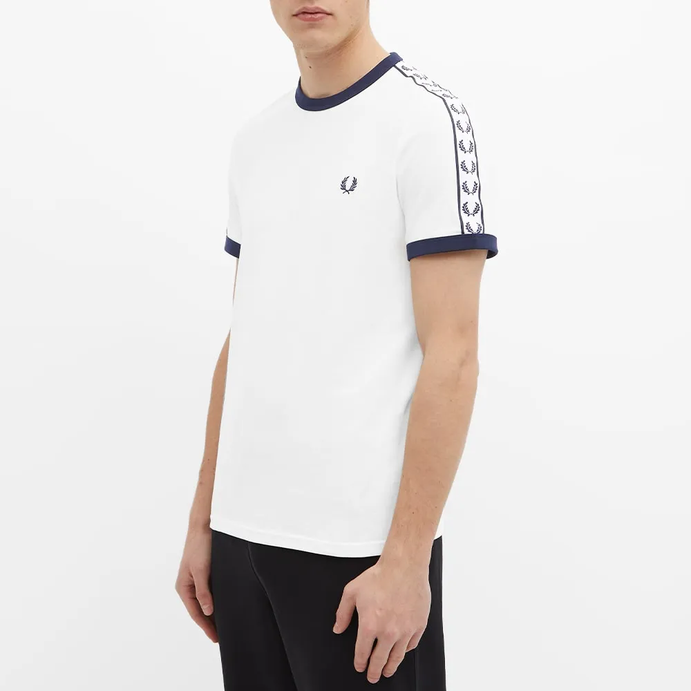 Fred Perry Taped Ringer T-ShirtSnow White