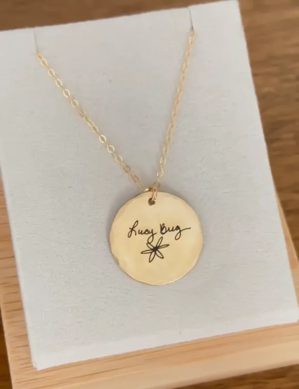 Handwritten Engraved Jewelry