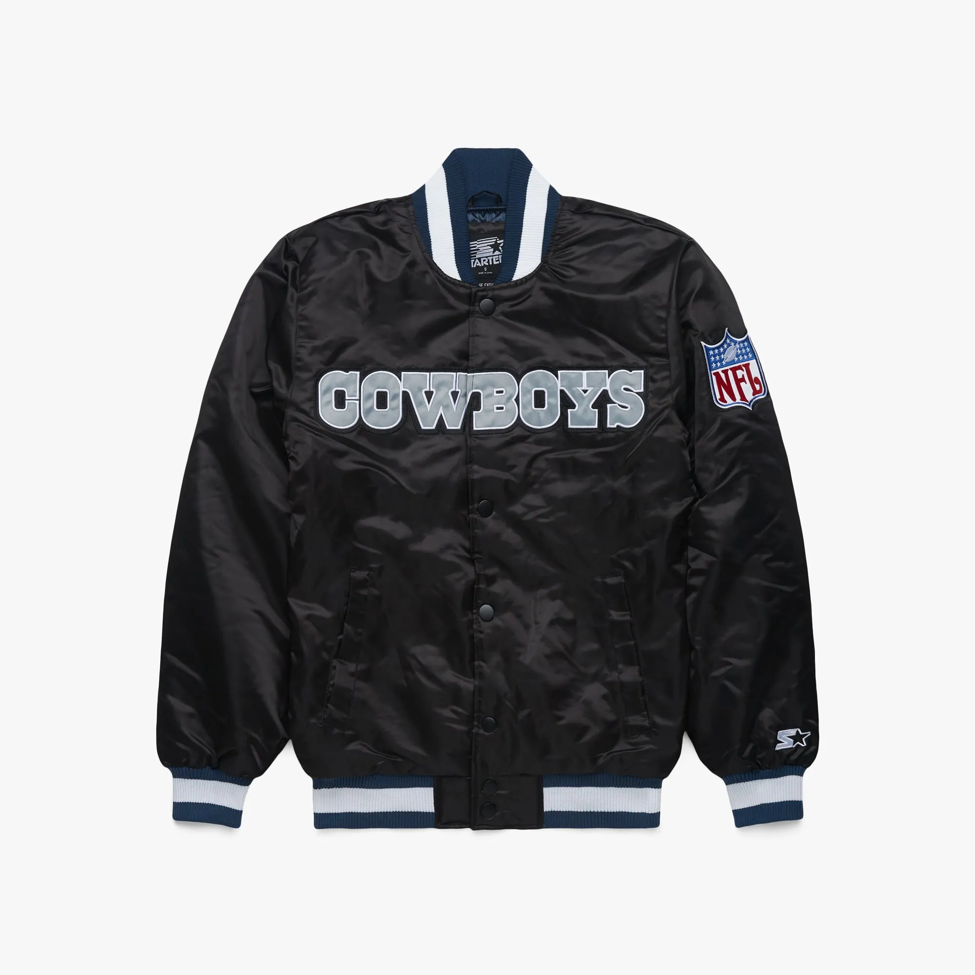 HOMAGE x Starter Cowboys Blackout Satin Jacket