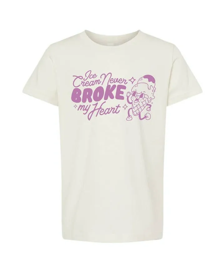 ICE CREAM NEVER BROKE MY HEART TEE | WHITE