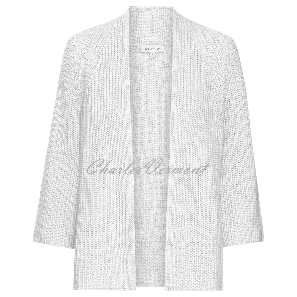 Just White Cardigan - Style J2904-010 (White)