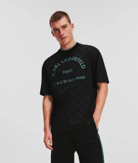 Karl Lagerfeld 240M1714 Athleisure Monogram Tee Black