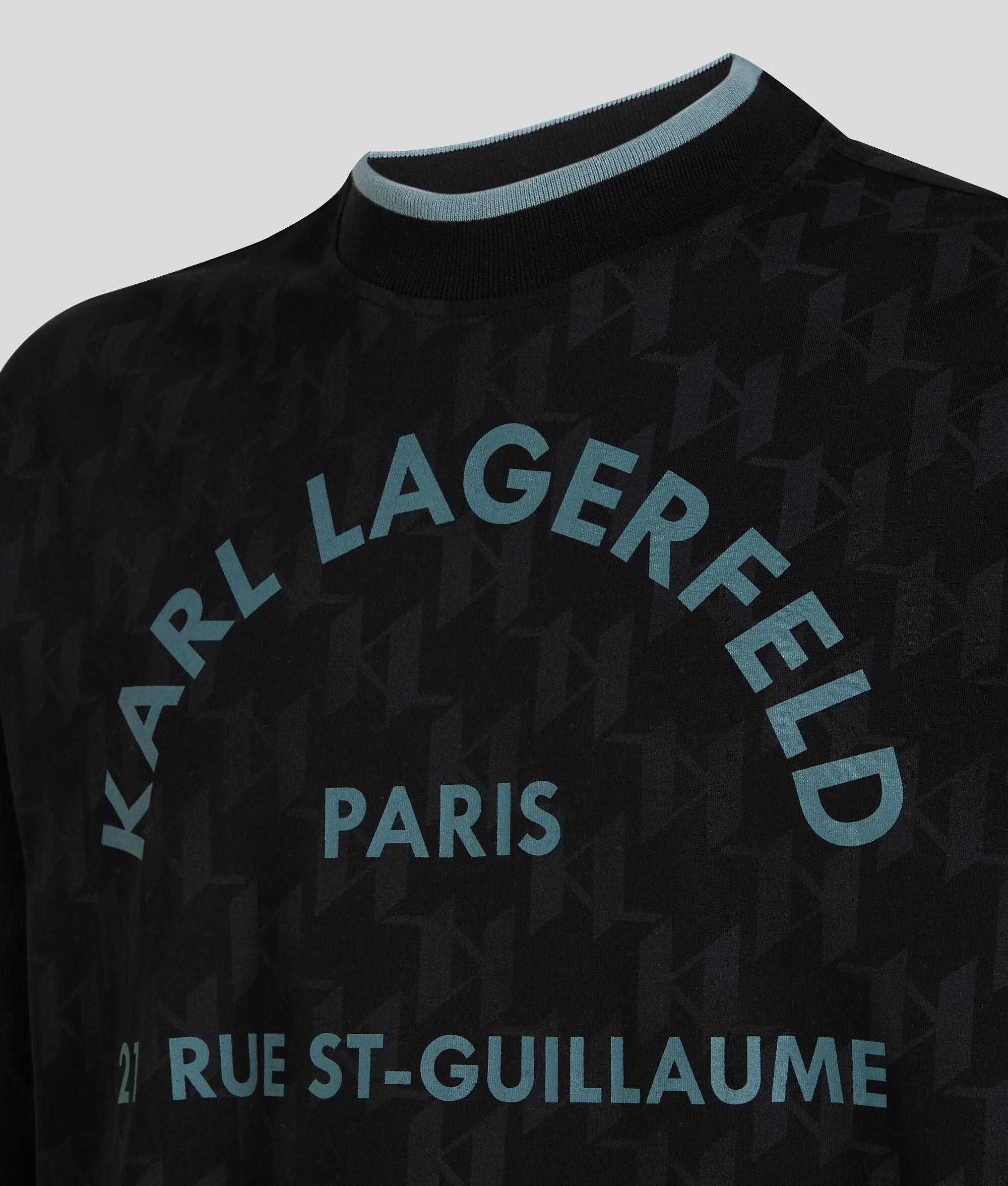 Karl Lagerfeld 240M1714 Athleisure Monogram Tee Black