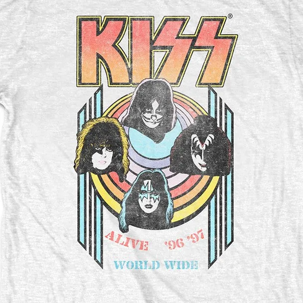 Kiss World Wide on White Shirt