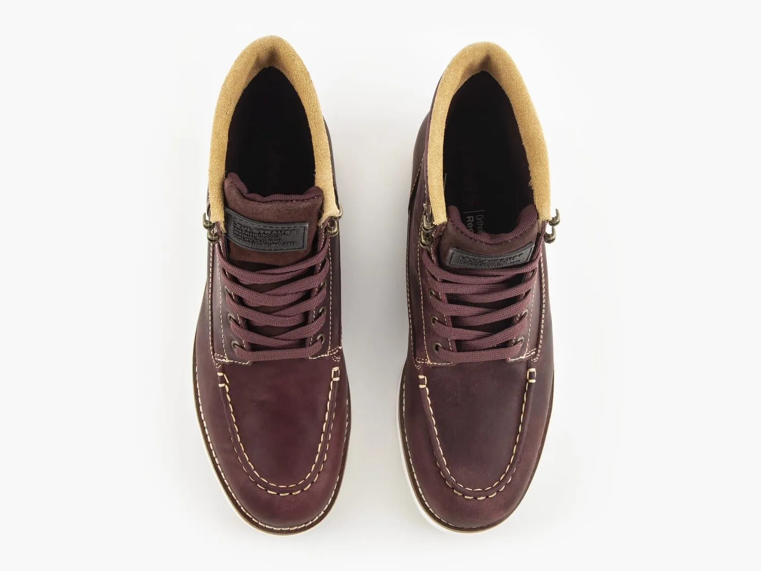 Levi's¬Æ Darrow Mocc Lace Up Leather Boots Dark Bordeaux