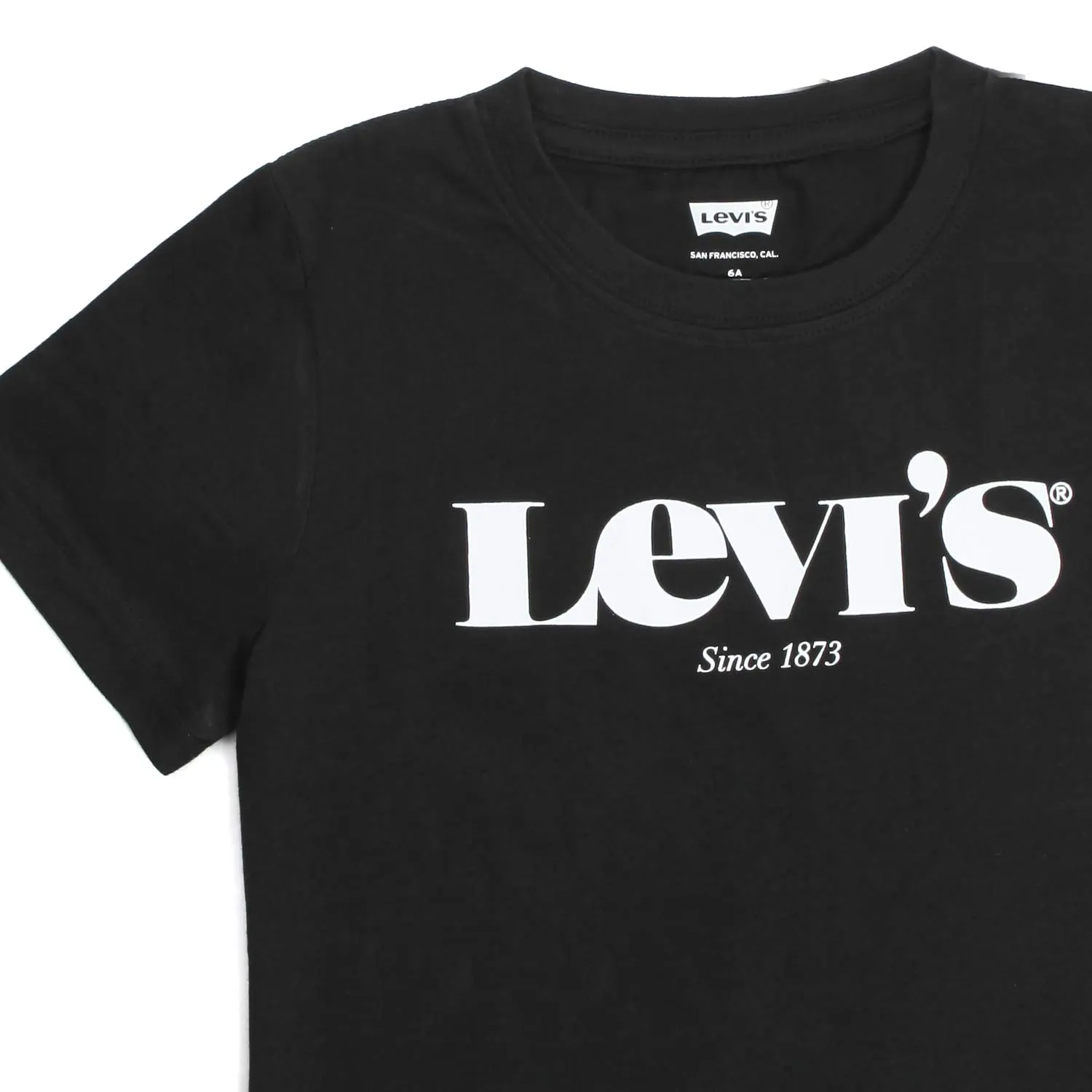 Levi's Black Unisex T-Shirt For Kids