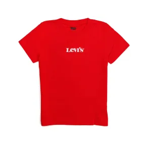 Levi's Red Unisex T-Shirt For Teenagers