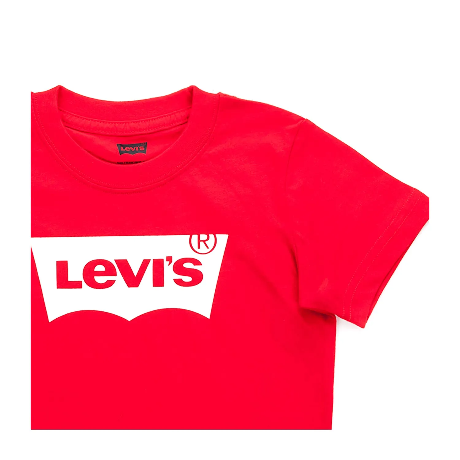 Levi's Unisex Red T-Shirt With White Logo For Children