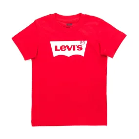 Levi's Unisex Red T-Shirt With White Logo For Jr And Teen