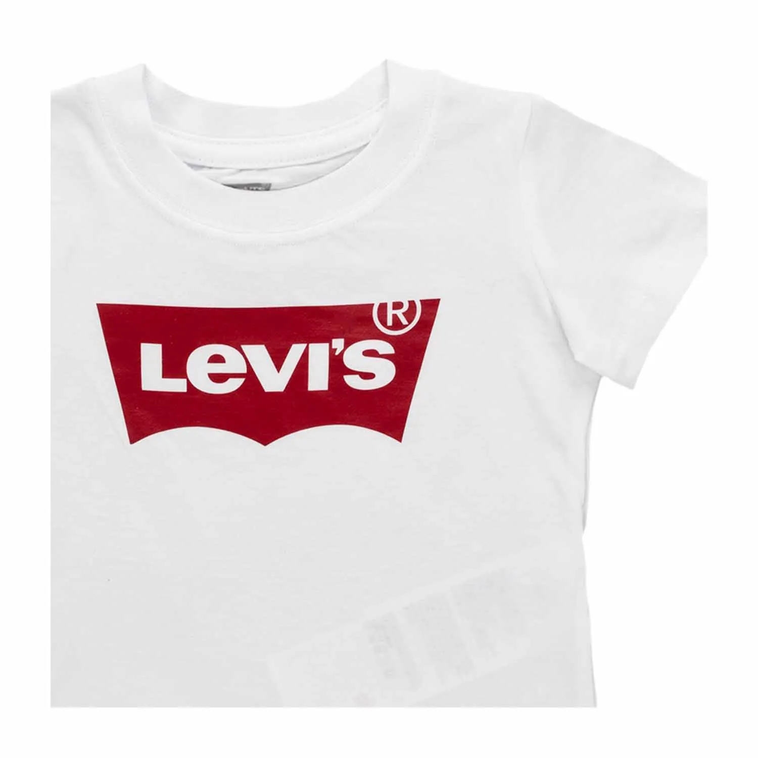 Levi's Unisex White T-Shirt With Red Logo For Baby