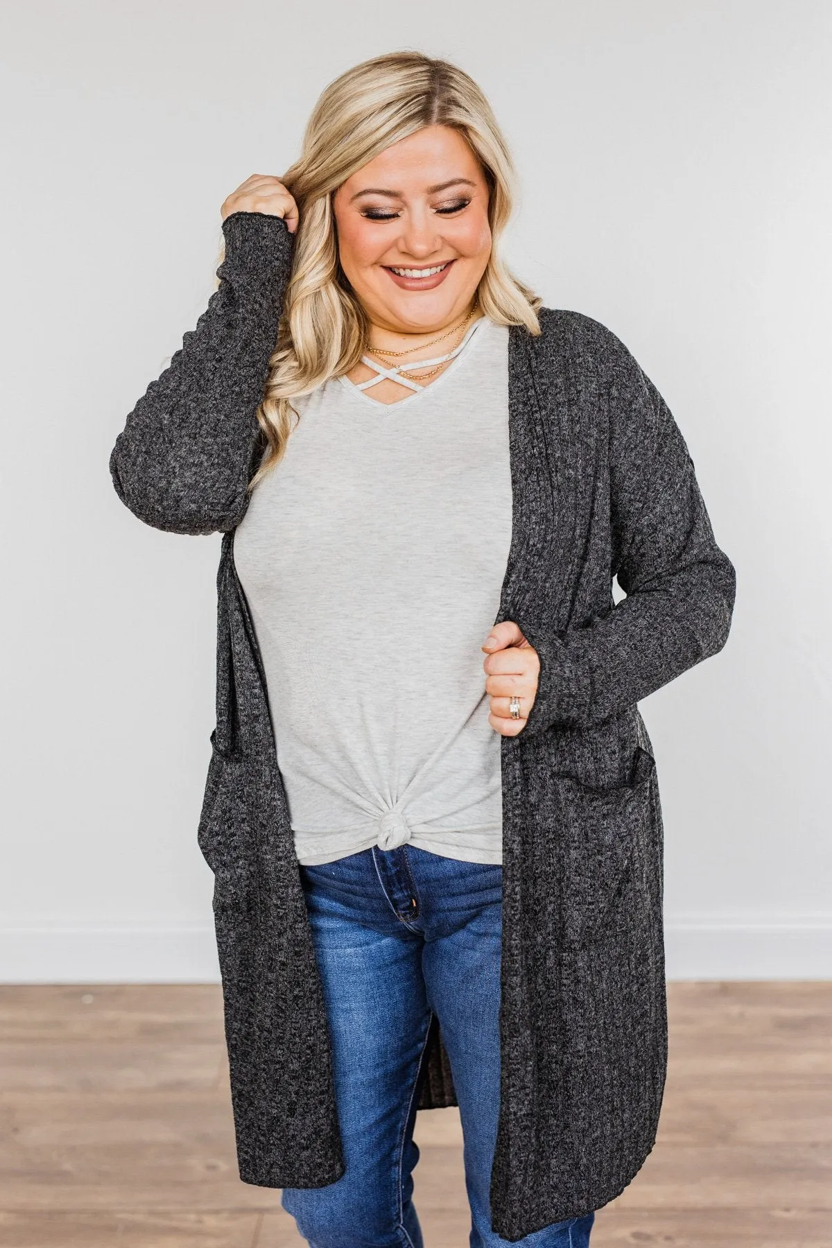 Life As We Know It Knit Cardigan- Black