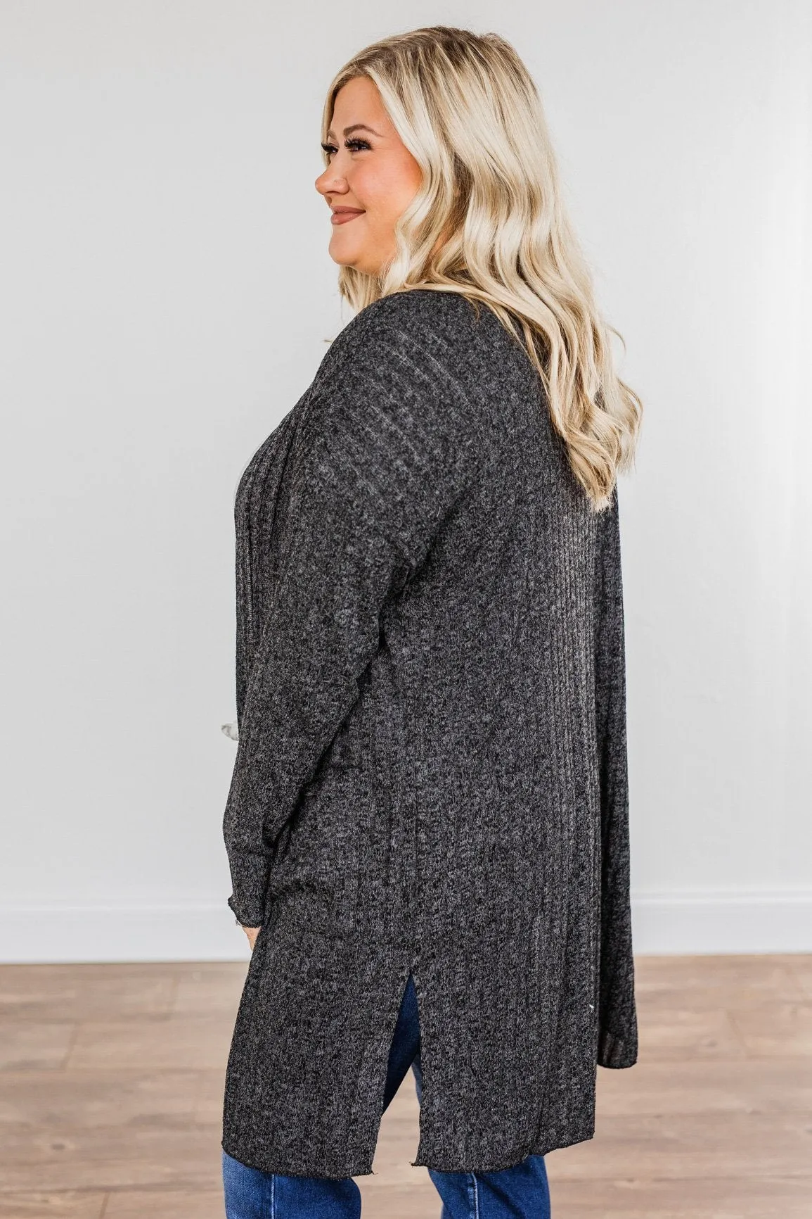 Life As We Know It Knit Cardigan- Black