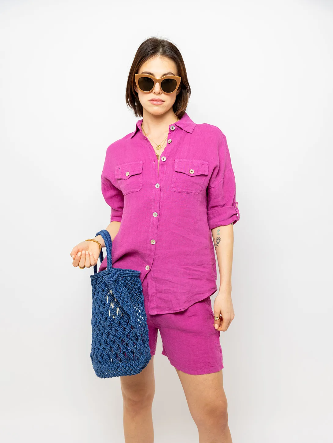 Linen Short - Orchid