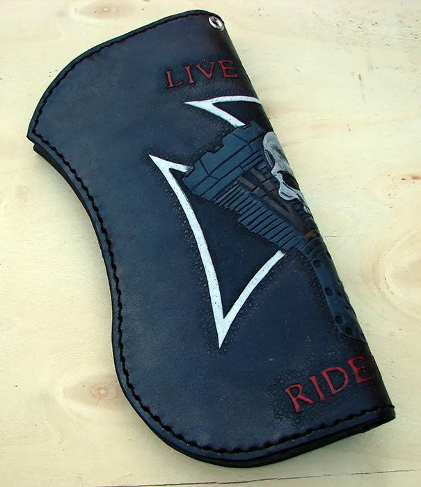 Live to Ride biker bifold wallet