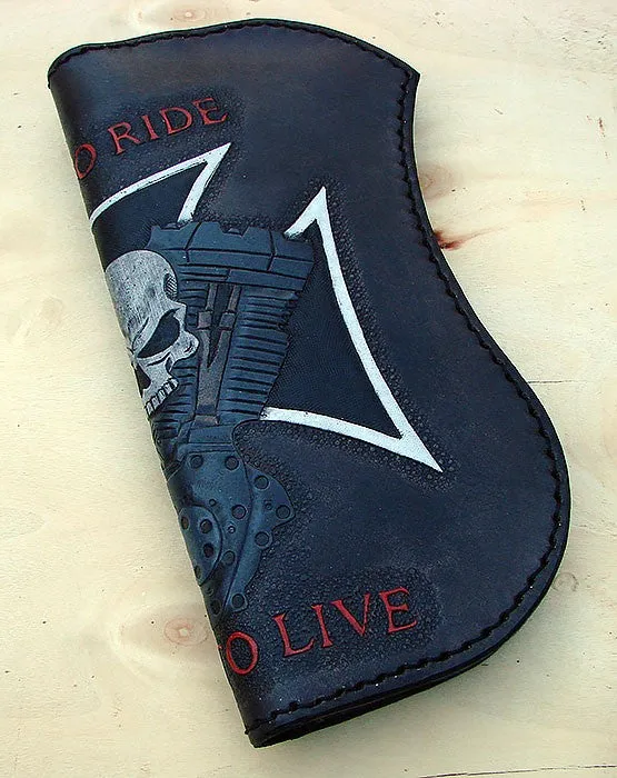 Live to Ride biker bifold wallet