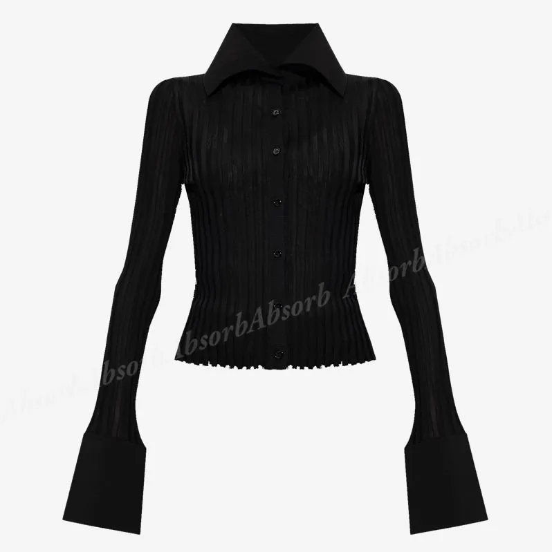 LOEWE  |Casual Style Rib Long Sleeves Plain Party Style Office Style