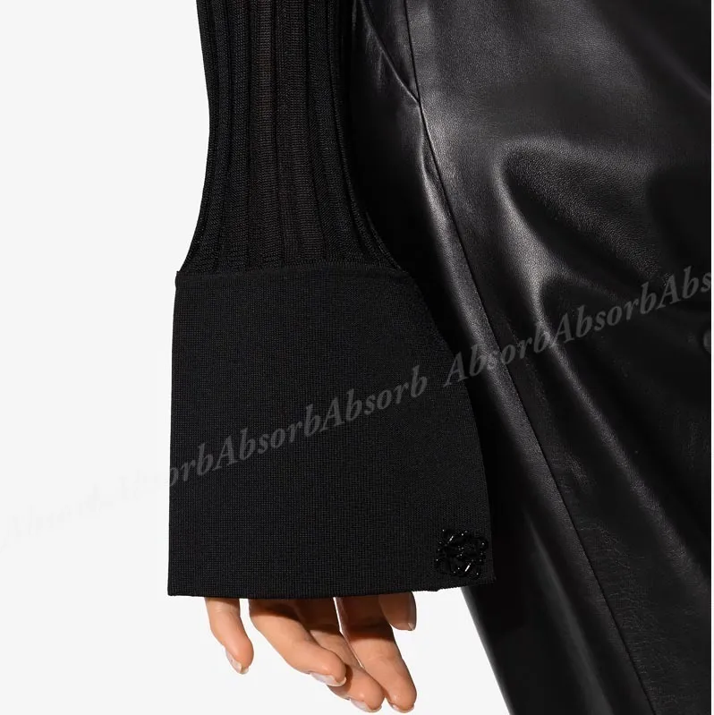 LOEWE  |Casual Style Rib Long Sleeves Plain Party Style Office Style