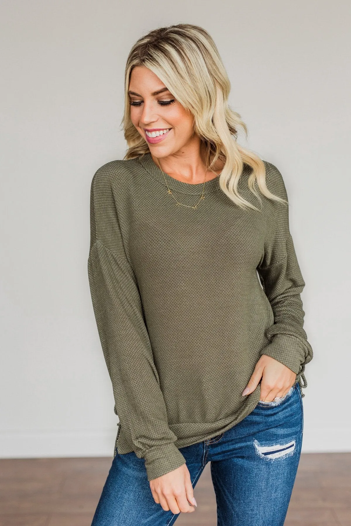 Magical Beauty Long Sleeve Top- Olive