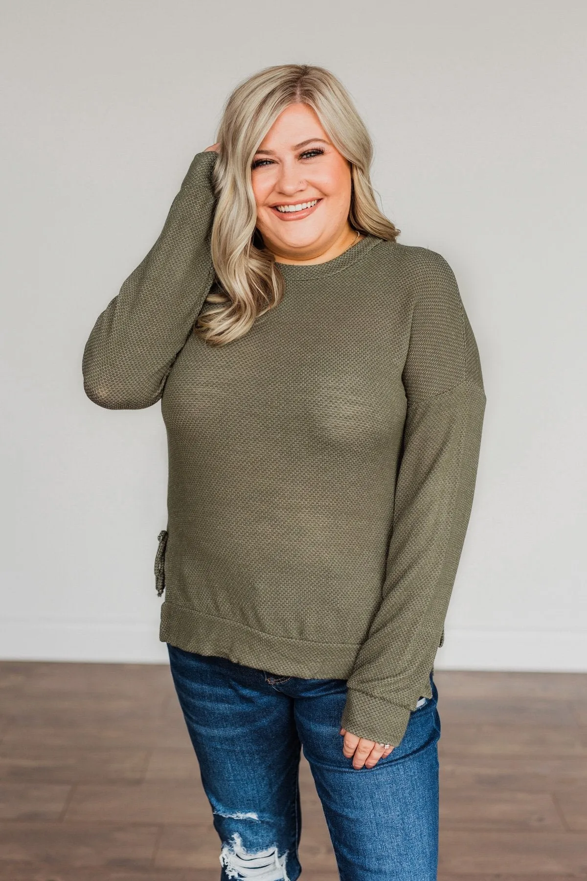 Magical Beauty Long Sleeve Top- Olive