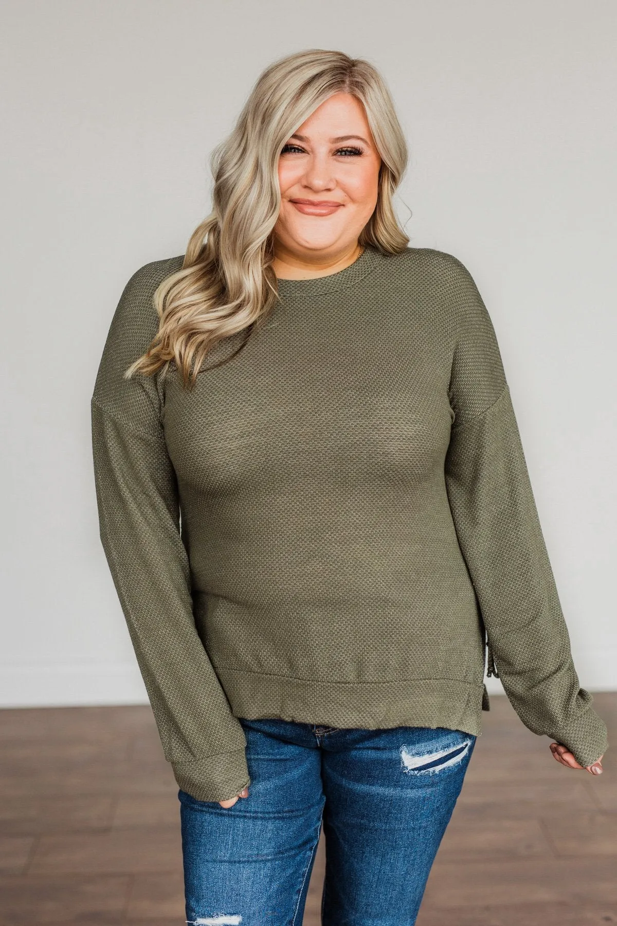 Magical Beauty Long Sleeve Top- Olive