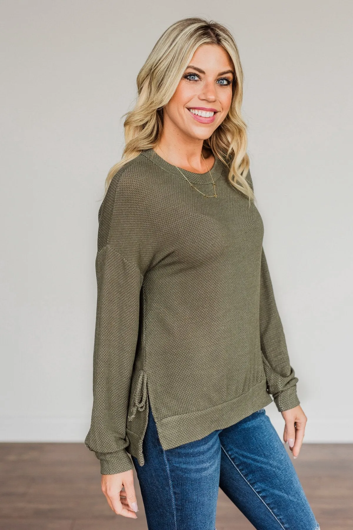 Magical Beauty Long Sleeve Top- Olive