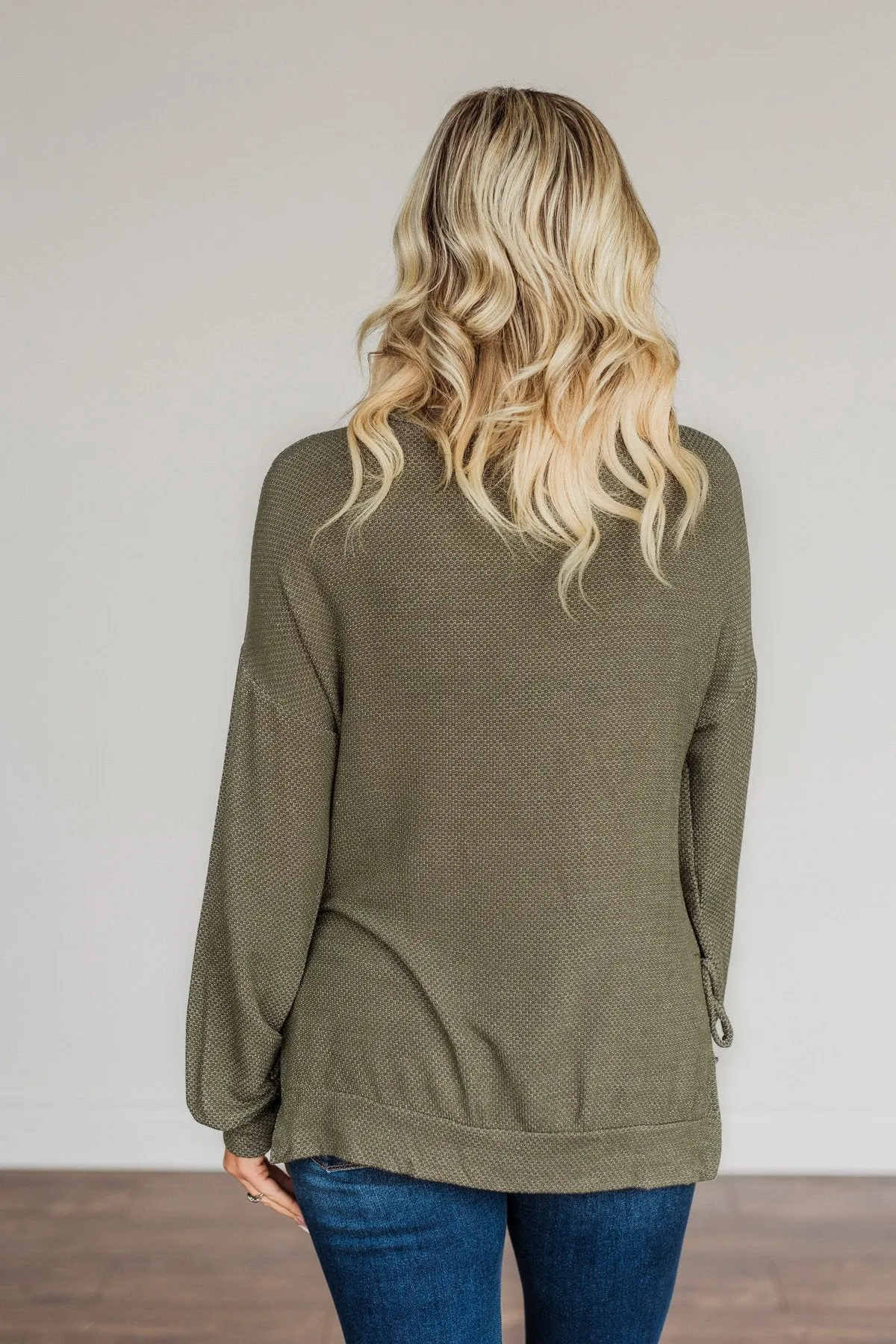 Magical Beauty Long Sleeve Top- Olive