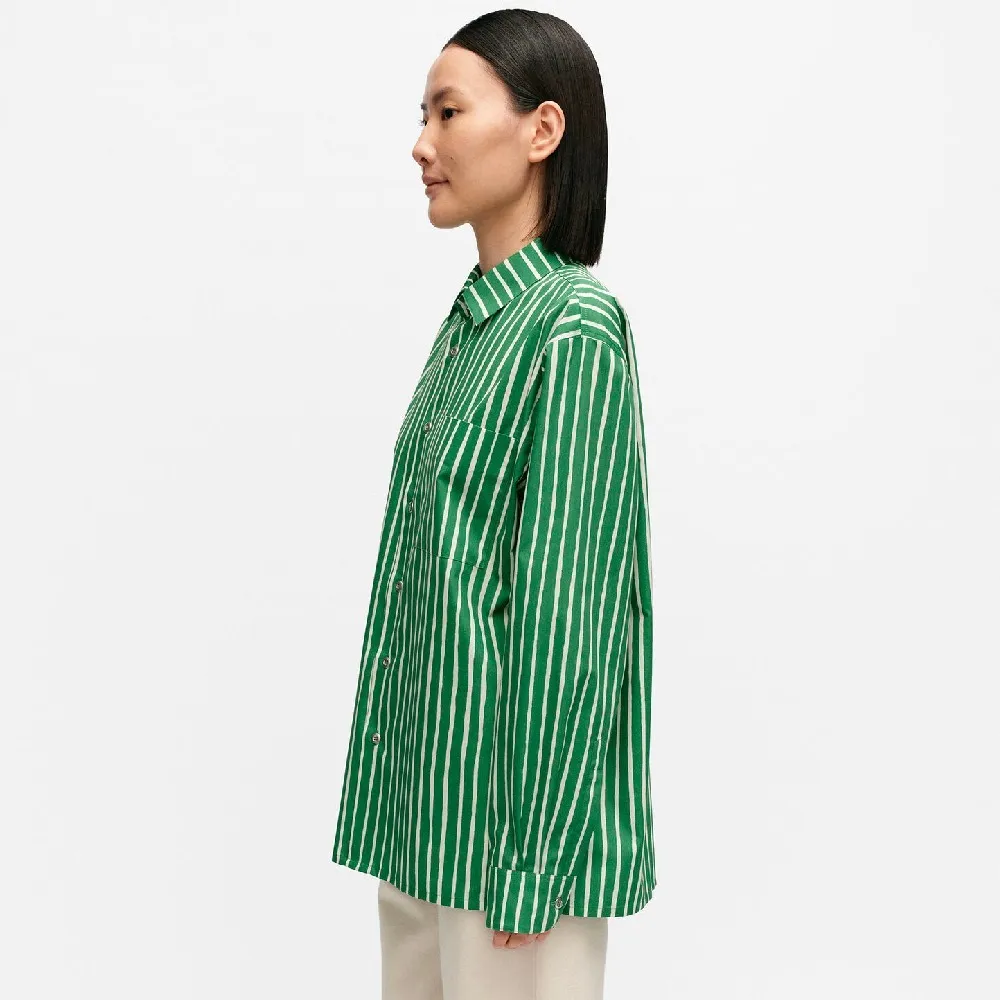 marimekko  |Stripes Casual Style Unisex Long Sleeves Cotton Office Style