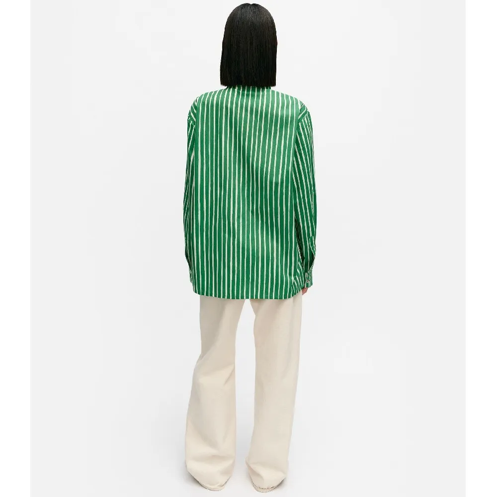 marimekko  |Stripes Casual Style Unisex Long Sleeves Cotton Office Style