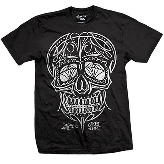 Men's Pinstriped Skull Tee