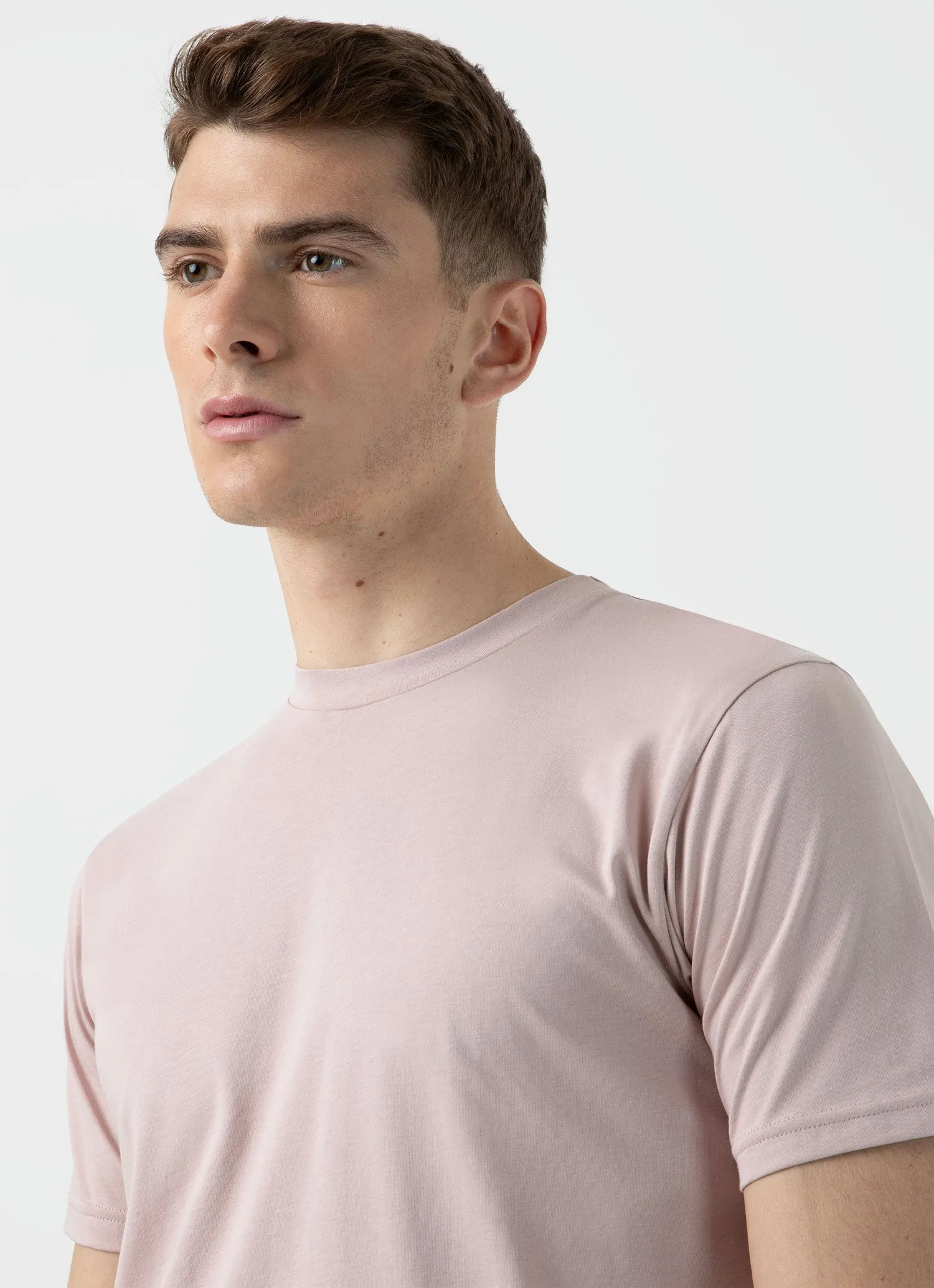 Men's Riviera Midweight Tshirt in Pale Pink