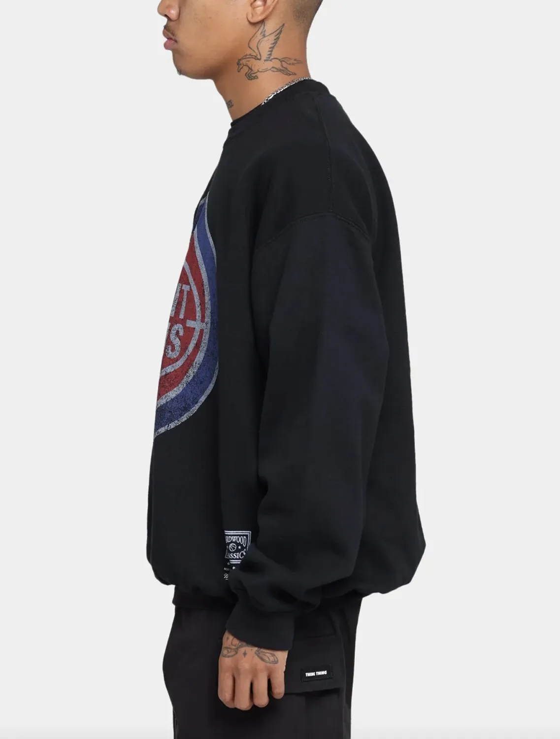 Mitchell&Ness  |Crew Neck Pullovers Blended Fabrics Street Style