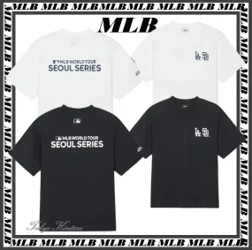 MLB Korea  |Unisex Street Style Cotton Long Sleeve T-shirt Logo T-Shirts