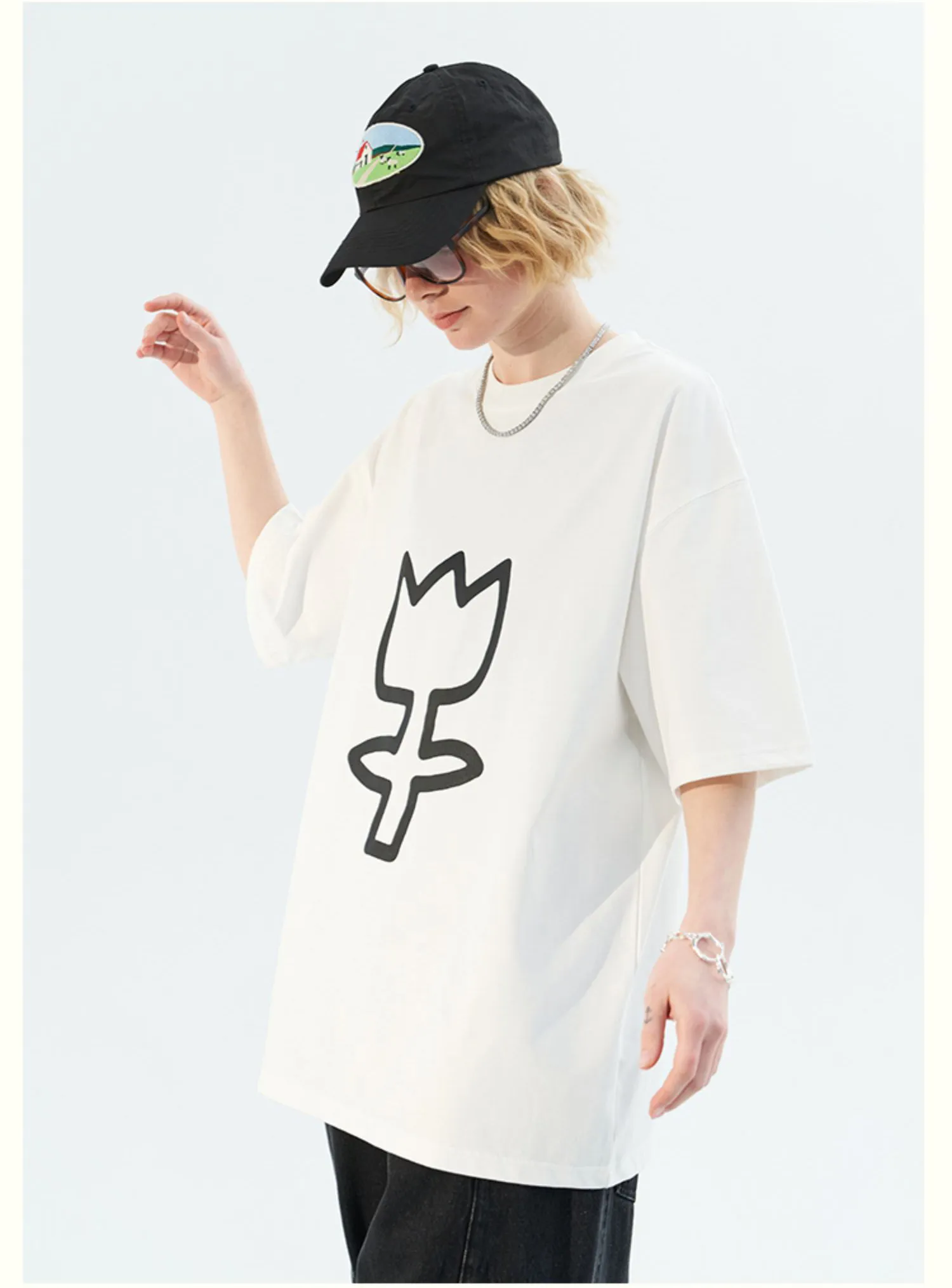 MODITEC  |Unisex Sweat Street Style Cotton Short Sleeves Oversized