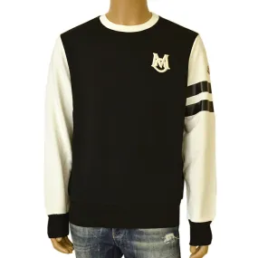 MONCLER  |Crew Neck Pullovers Bi-color Long Sleeves Cotton Oversized