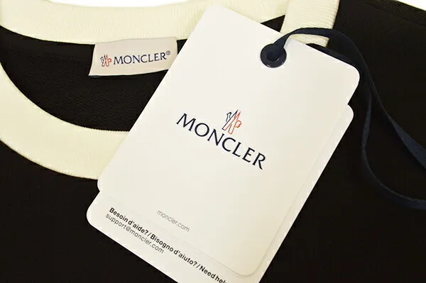 MONCLER  |Crew Neck Pullovers Bi-color Long Sleeves Cotton Oversized