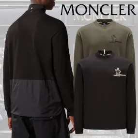 MONCLER  |Pullovers Nylon Street Style Long Sleeves Plain Cotton