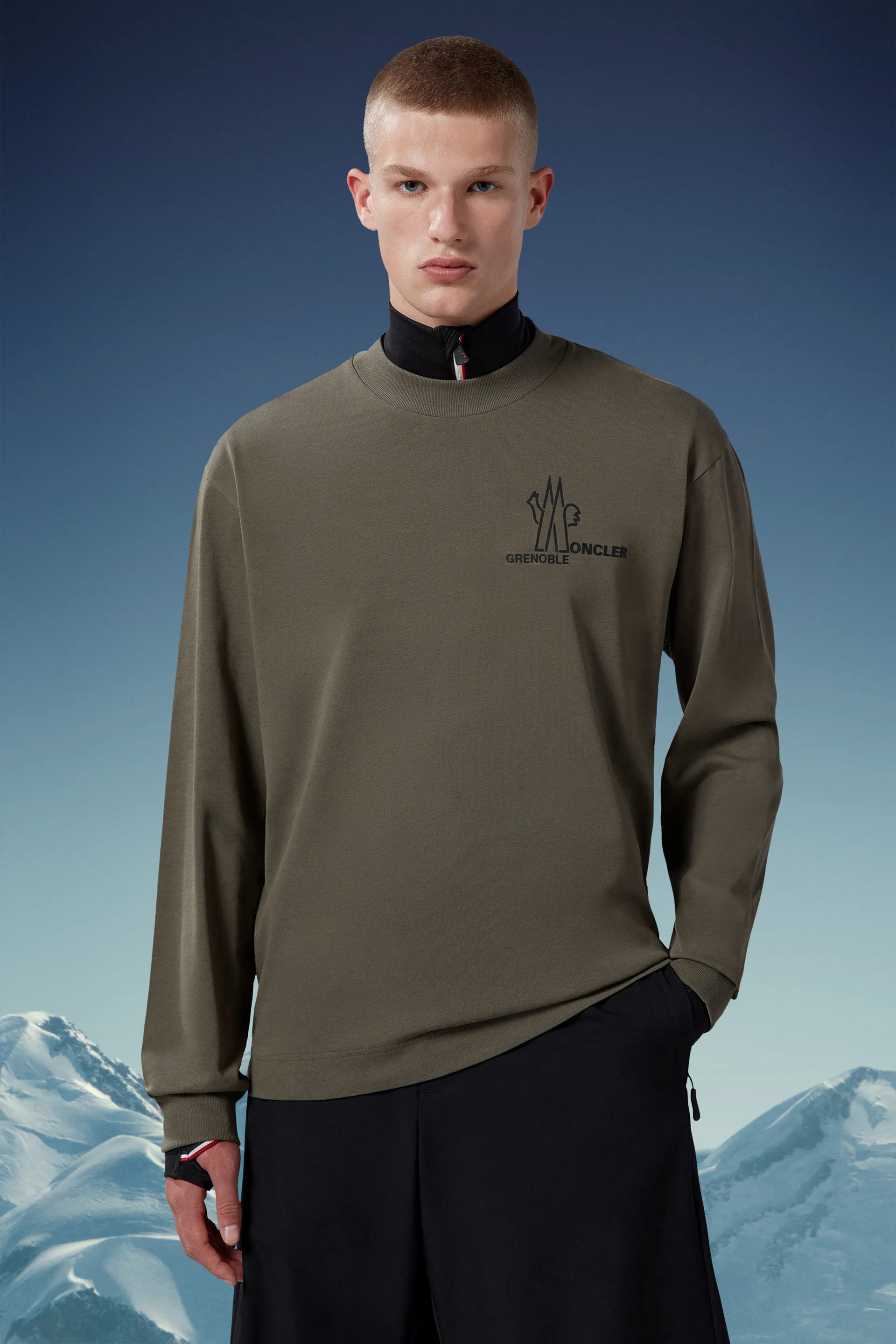 MONCLER  |Pullovers Nylon Street Style Long Sleeves Plain Cotton