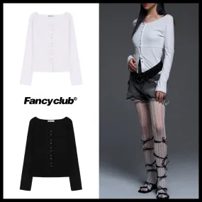 NASTY FANCY CLUB  |Casual Style Blended Fabrics Street Style Long Sleeves Plain