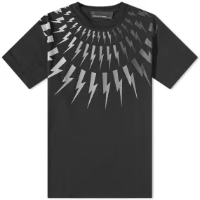 Neil Barrett Ombre Bolts T-ShirtBlack & White