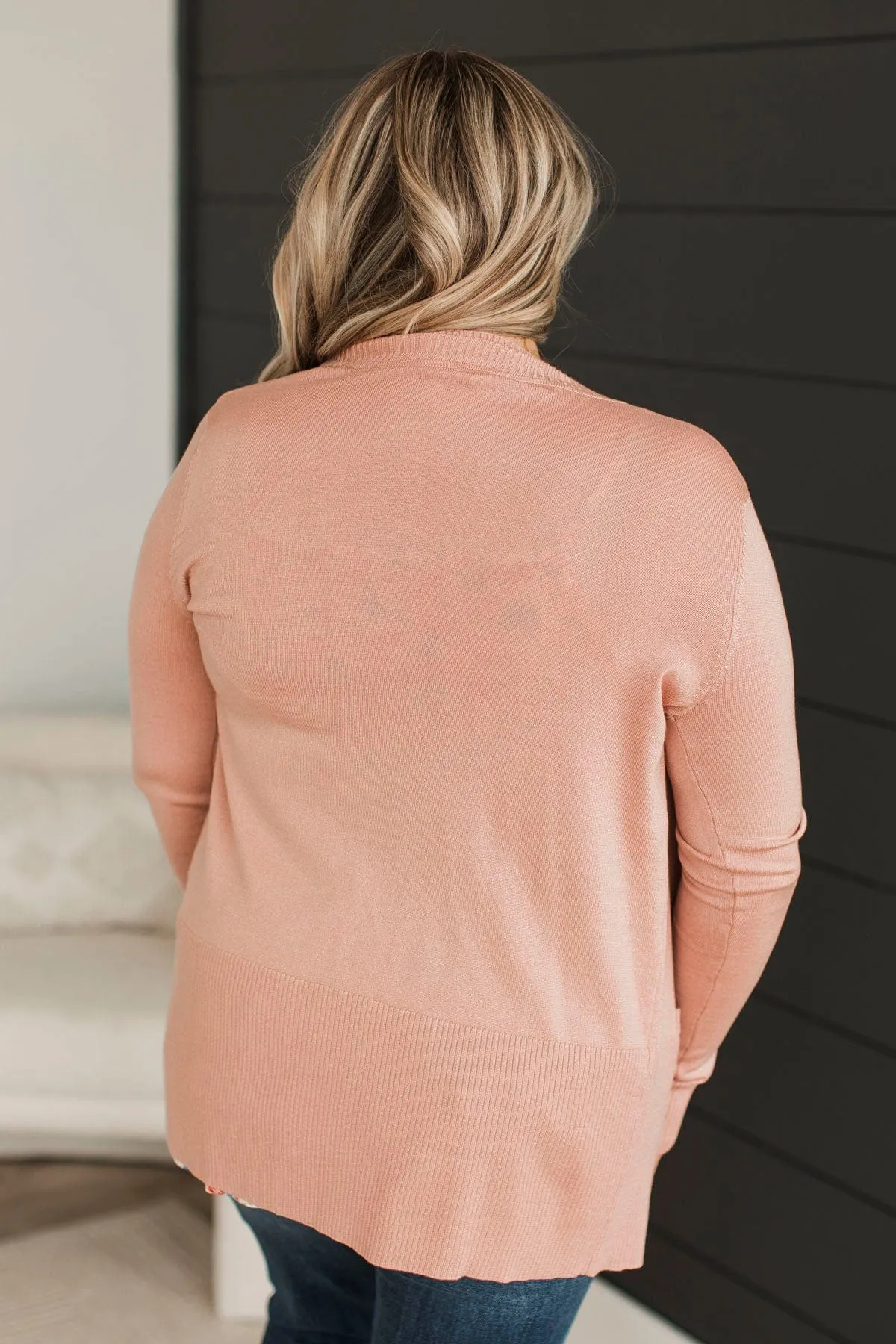 Never Stop Loving You Cardigan- Dusty Peach