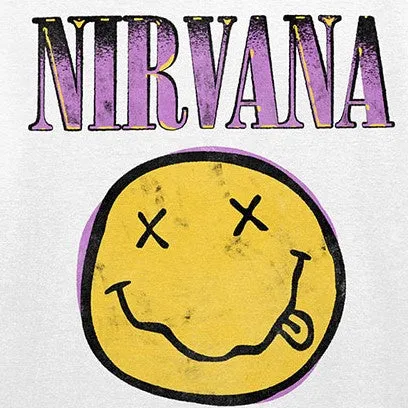 Nirvana Xerox Smiley Pink on White