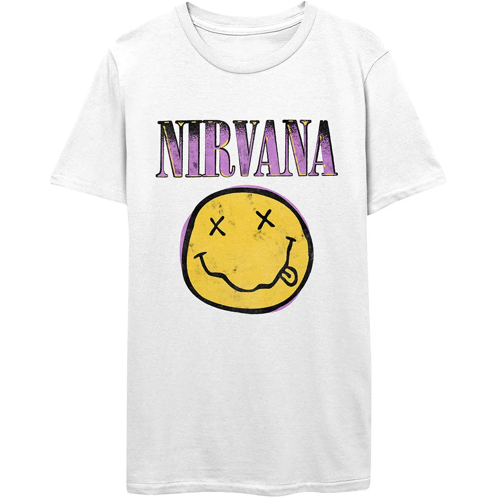 Nirvana Xerox Smiley Pink on White