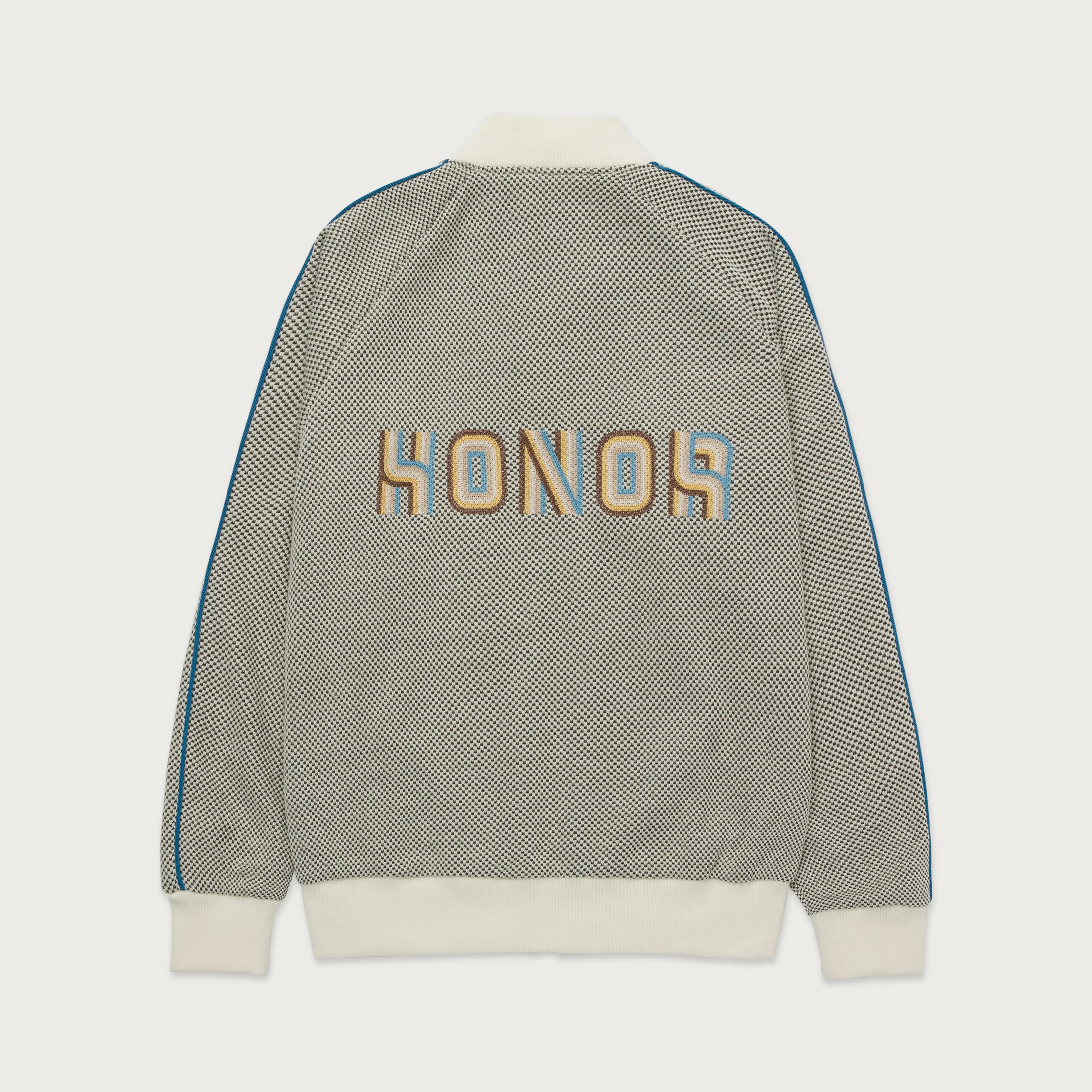 Novelty Knit Track Jacket - Cream