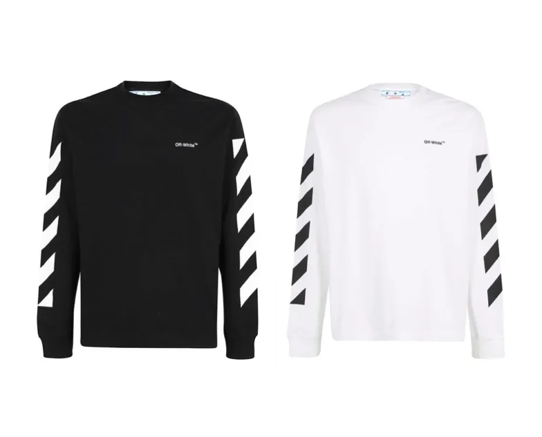 Off-White  |Crew Neck Pullovers Unisex Street Style Long Sleeves Cotton